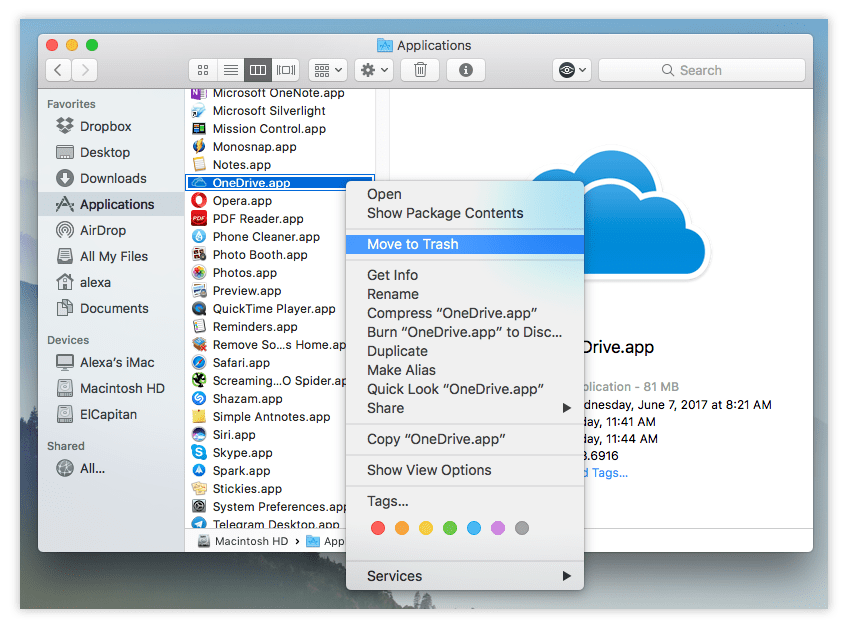 one drive for mac client